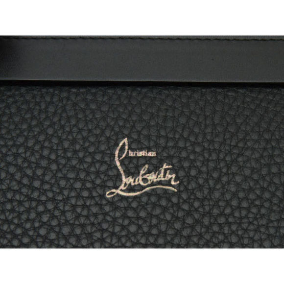 Christian Louboutin Peter Pouch Spike Stud Clutch Bag Black - Picture 6 of 8